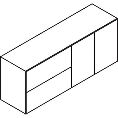 Groupe Lacasse Credenza, Straight Handle, 72inWx24inDx29-1/2inH, Sahara LAS71DLF2472BR